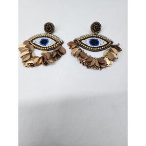 Beaded eye earrings b34